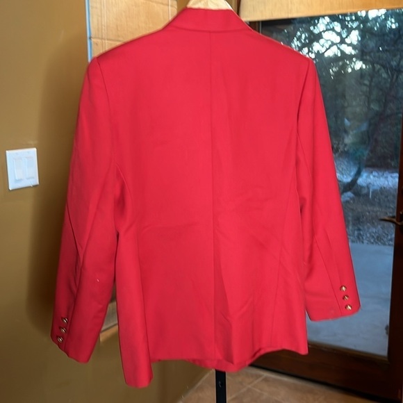 Vintage Neil Martin Red Wool Blend Blazer Women’s Size 14 | Made in USA - Picture 9 of 9